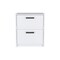 Tuhome Trivor 2 Drawers Nightstand, Metal Handles, White MLB8966 - alternate 1